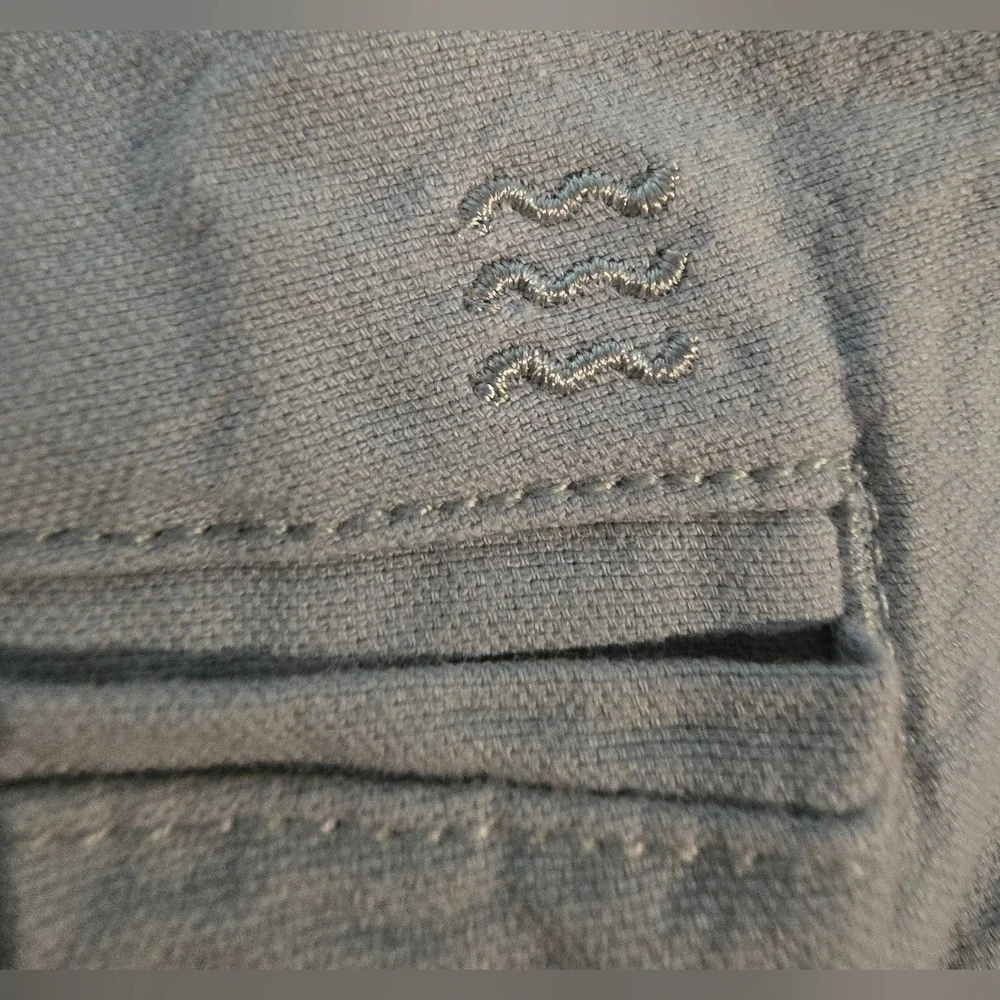 Free Fly Men's Stretch Canvas Bamboo Blend Elastic Light Blue Shorts Size Medium - Picture 3 of 8